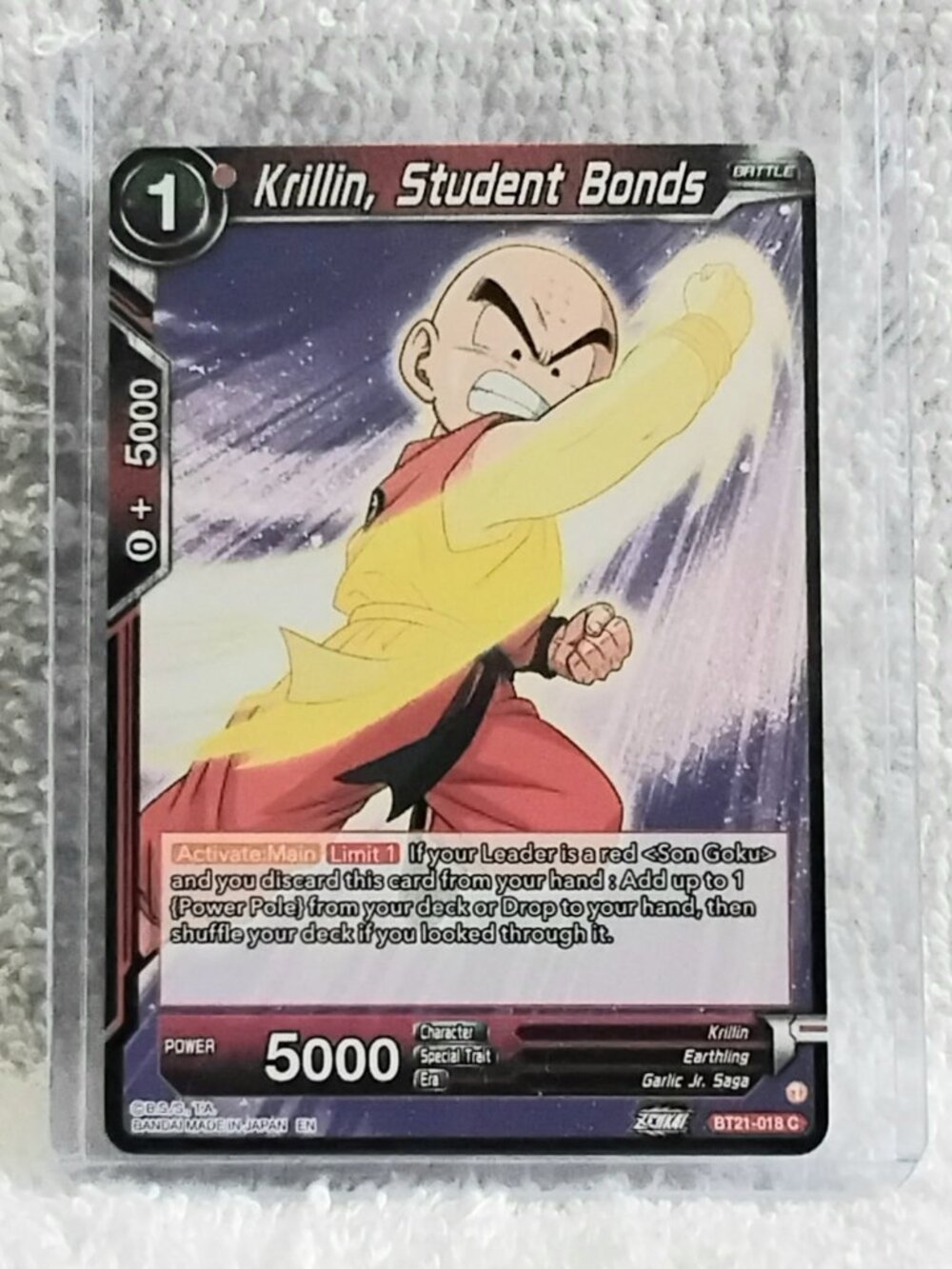 5/$20 Mint 2023 Krillin, Student Bonds Dragon Ball Super C Card BT21_018!!